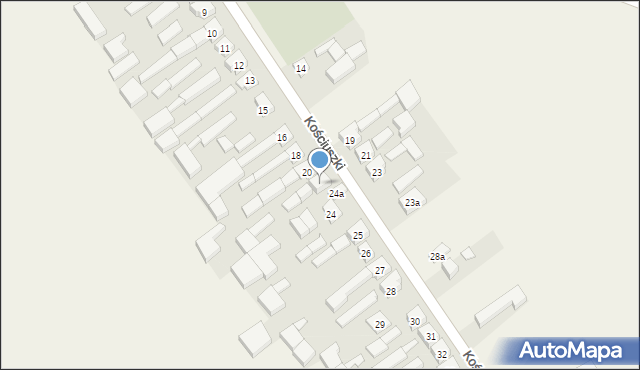 Dzietrzkowice, Kościuszki Tadeusza, gen., 22, mapa Dzietrzkowice