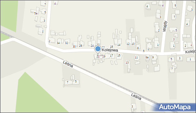 Dziewkowice, Kolejowa, 21, mapa Dziewkowice