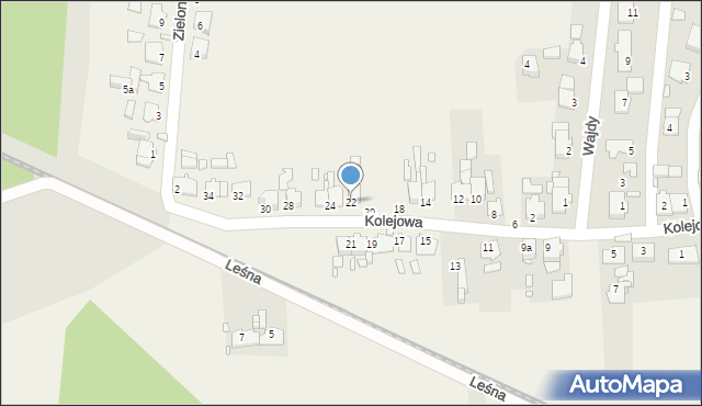 Dziewkowice, Kolejowa, 22, mapa Dziewkowice