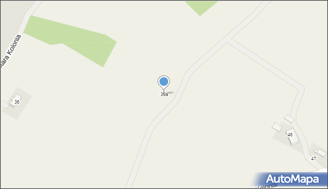 Dzikowiec, Kolonia, 39a, mapa Dzikowiec
