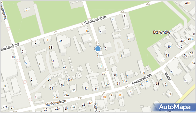 Dziwnów, Kochanowskiego Jana, 2, mapa Dziwnów