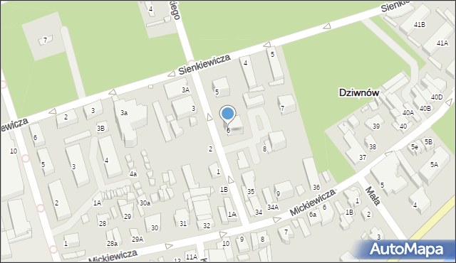 Dziwnów, Kochanowskiego Jana, 6, mapa Dziwnów