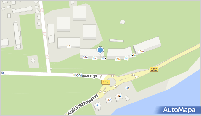 Dziwnów, Koniecznego, kpr., 14d, mapa Dziwnów