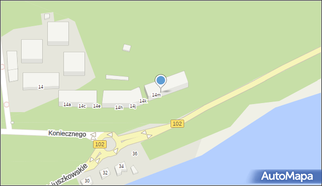 Dziwnów, Koniecznego, kpr., 14n, mapa Dziwnów