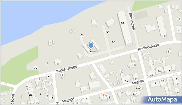 Dziwnów, Koniecznego, kpr., 7, mapa Dziwnów