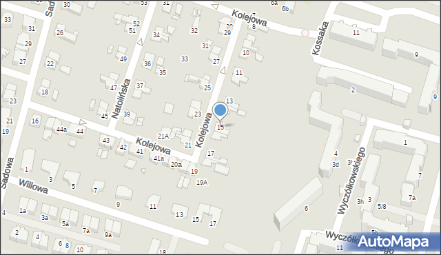 Elbląg, Kolejowa, 15, mapa Elbląga