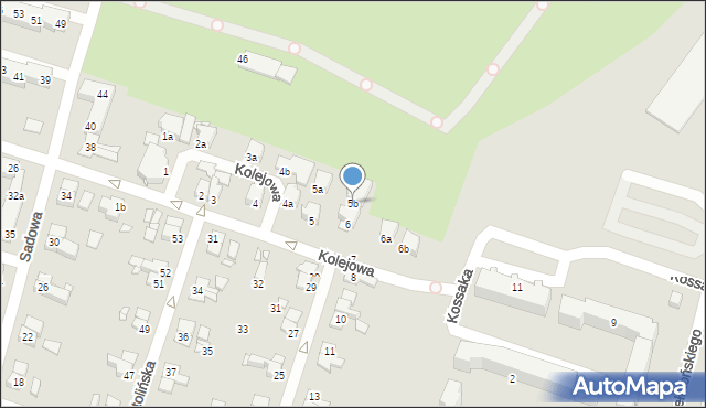 Elbląg, Kolejowa, 5b, mapa Elbląga