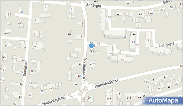 Elbląg, Konopnickiej Marii, 15, mapa Elbląga