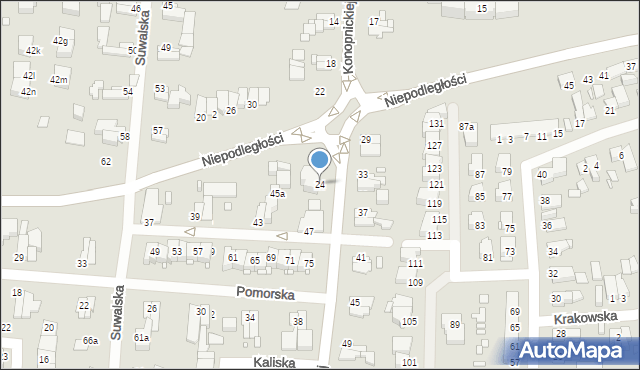 Elbląg, Konopnickiej Marii, 24, mapa Elbląga