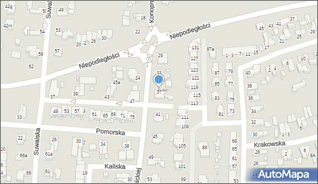 Elbląg, Konopnickiej Marii, 37, mapa Elbląga