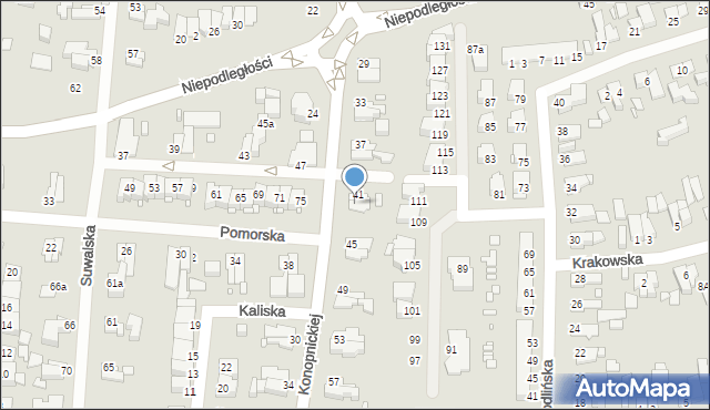 Elbląg, Konopnickiej Marii, 43, mapa Elbląga