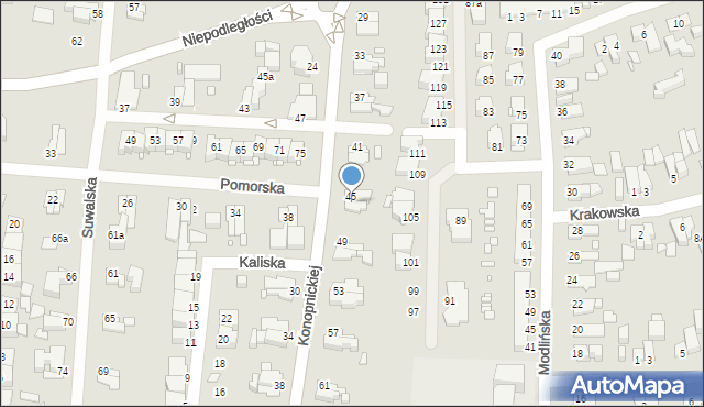 Elbląg, Konopnickiej Marii, 47, mapa Elbląga