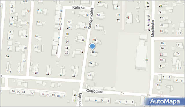 Elbląg, Konopnickiej Marii, 67, mapa Elbląga