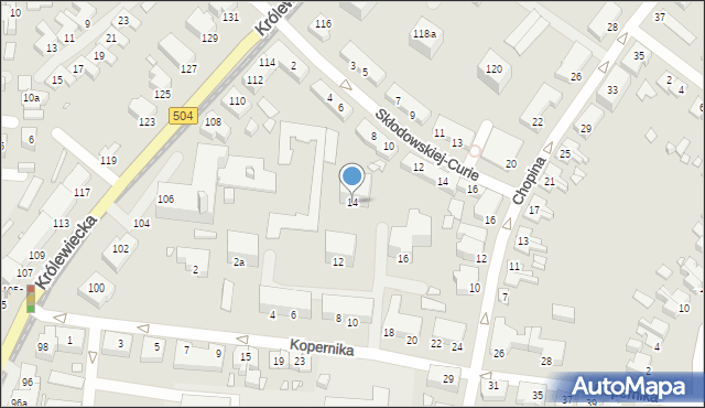 Elbląg, Kopernika Mikołaja, 14, mapa Elbląga