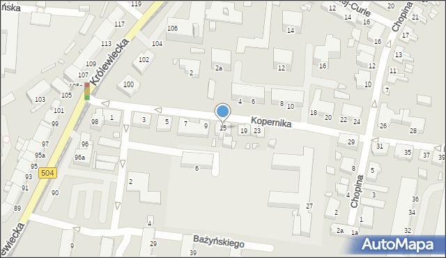 Elbląg, Kopernika Mikołaja, 15, mapa Elbląga