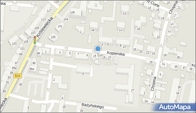 Elbląg, Kopernika Mikołaja, 17, mapa Elbląga