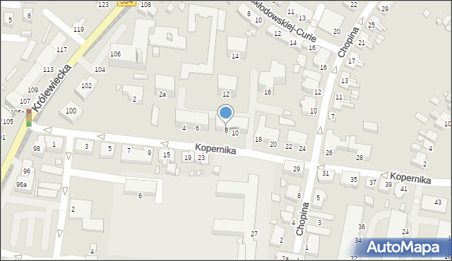 Elbląg, Kopernika Mikołaja, 8, mapa Elbląga