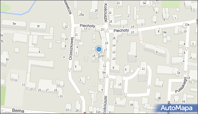 Elbląg, Kościuszki Tadeusza, gen., 13, mapa Elbląga