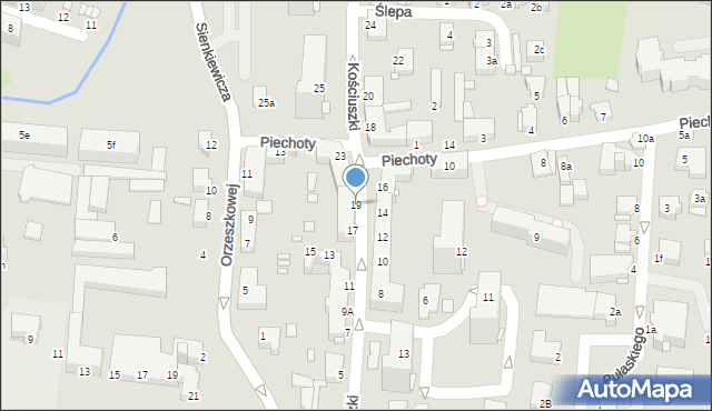 Elbląg, Kościuszki Tadeusza, gen., 19, mapa Elbląga