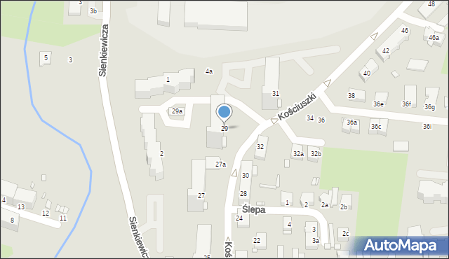 Elbląg, Kościuszki Tadeusza, gen., 29, mapa Elbląga