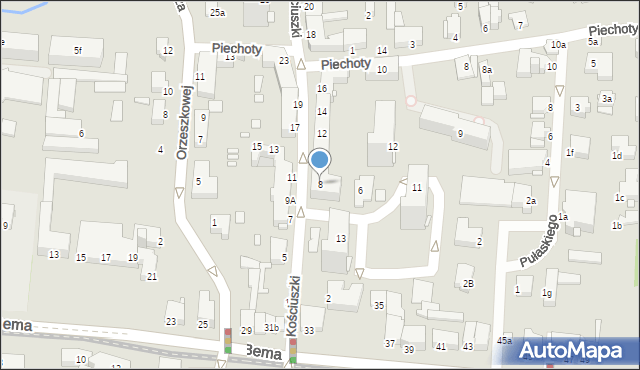 Elbląg, Kościuszki Tadeusza, gen., 8, mapa Elbląga