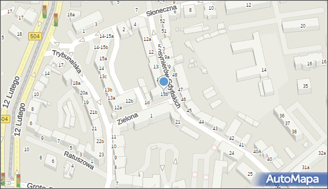 Elbląg, Kosynierów Gdyńskich, 13b, mapa Elbląga