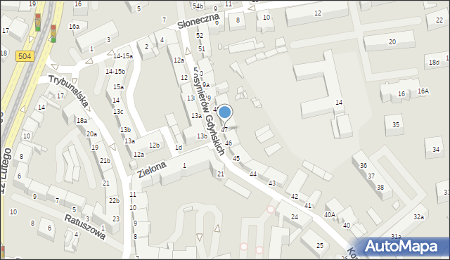 Elbląg, Kosynierów Gdyńskich, 47, mapa Elbląga