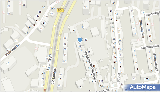 Elbląg, Kosynierów Gdyńskich, 7b, mapa Elbląga