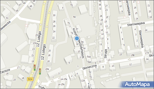 Elbląg, Kosynierów Gdyńskich, 9, mapa Elbląga