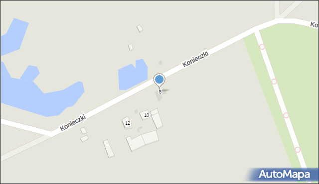 Ełk, Konieczki, 8, mapa Ełku