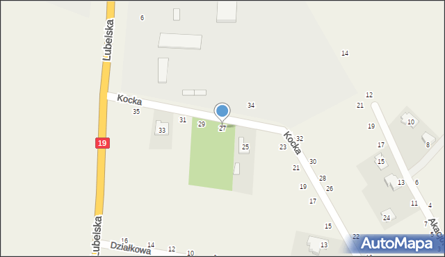 Firlej, Kocka, 27, mapa Firlej