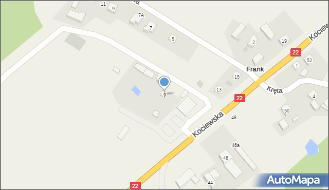 Frank, Kociewska, 9, mapa Frank