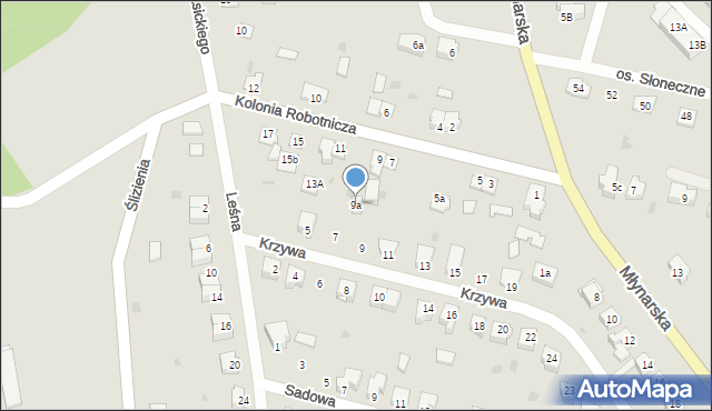 Frombork, Kolonia Robotnicza, 9a, mapa Frombork