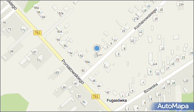 Fugasówka, Kochanowskiego Jana, 3, mapa Fugasówka