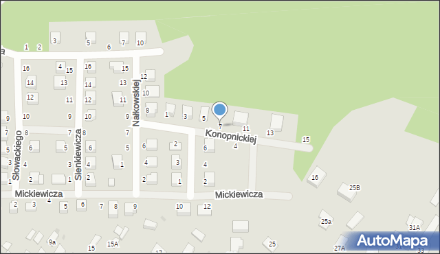 Gąbin, Konopnickiej Marii, 7, mapa Gąbin