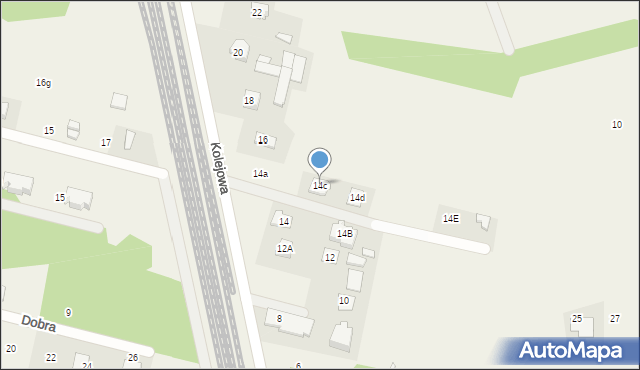 Gabryelin, Kolejowa, 14c, mapa Gabryelin