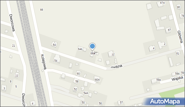 Gabryelin, Kolejowa, 64c, mapa Gabryelin