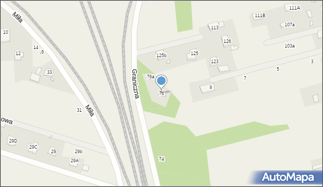 Gabryelin, Kolejowa, 76, mapa Gabryelin