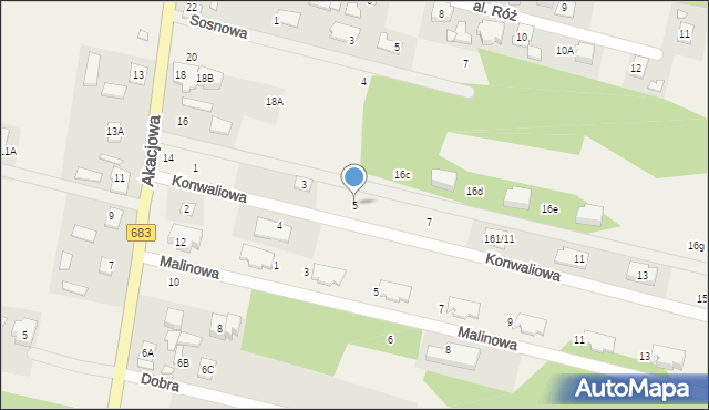 Gabryelin, Konwaliowa, 5, mapa Gabryelin