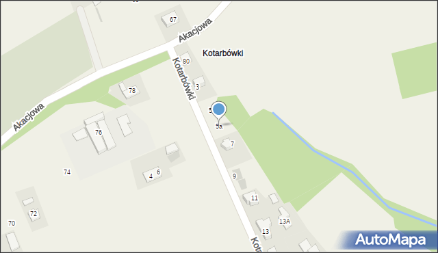 Gaj, Kotarbówki, 5a, mapa Gaj