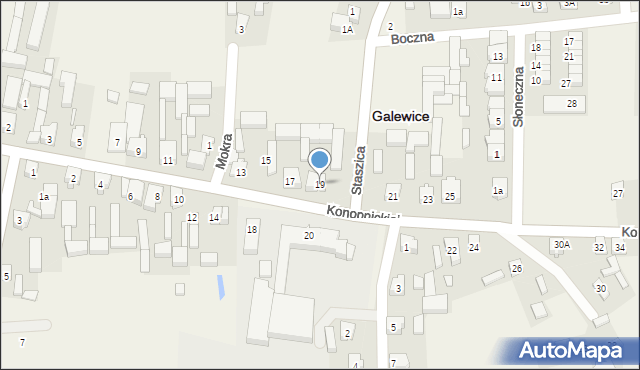 Galewice, Konopnickiej Marii, 19, mapa Galewice