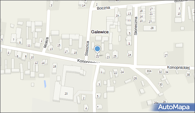 Galewice, Konopnickiej Marii, 21, mapa Galewice