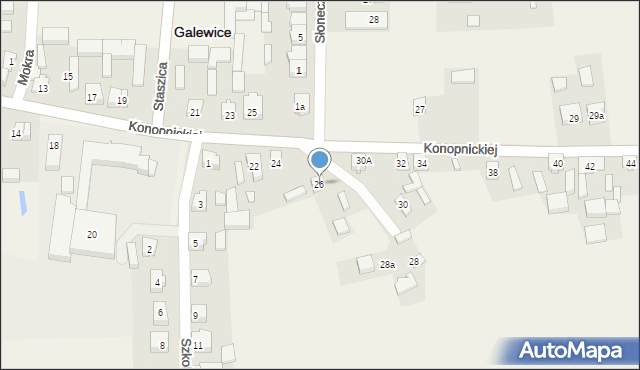 Galewice, Konopnickiej Marii, 26, mapa Galewice