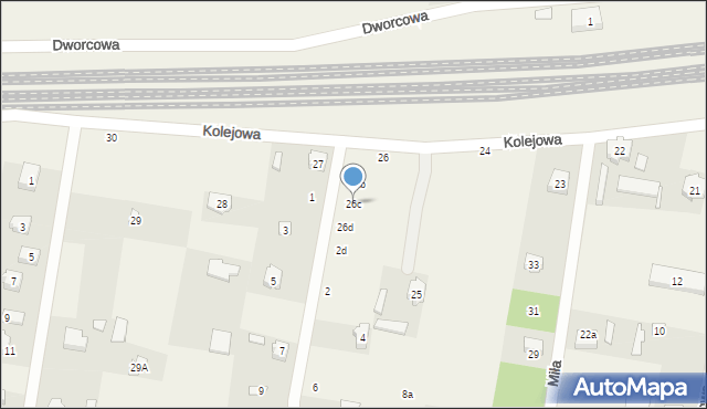 Gałków Mały, Kolejowa, 26c, mapa Gałków Mały