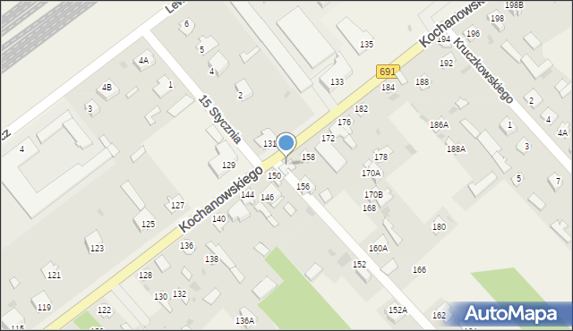 Garbatka-Letnisko, Kochanowskiego Jana, 154, mapa Garbatka-Letnisko