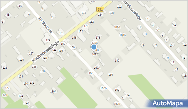 Garbatka-Letnisko, Kochanowskiego Jana, 168, mapa Garbatka-Letnisko