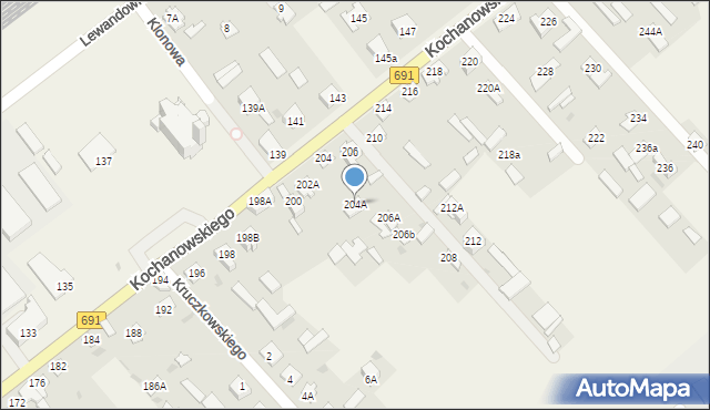Garbatka-Letnisko, Kochanowskiego Jana, 204A, mapa Garbatka-Letnisko