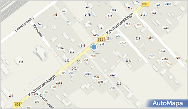 Garbatka-Letnisko, Kochanowskiego Jana, 210A, mapa Garbatka-Letnisko