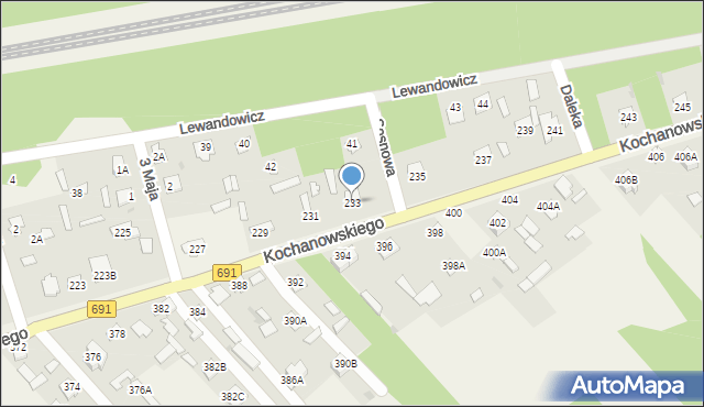 Garbatka-Letnisko, Kochanowskiego Jana, 233, mapa Garbatka-Letnisko