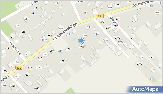 Garbatka-Letnisko, Kochanowskiego Jana, 258, mapa Garbatka-Letnisko